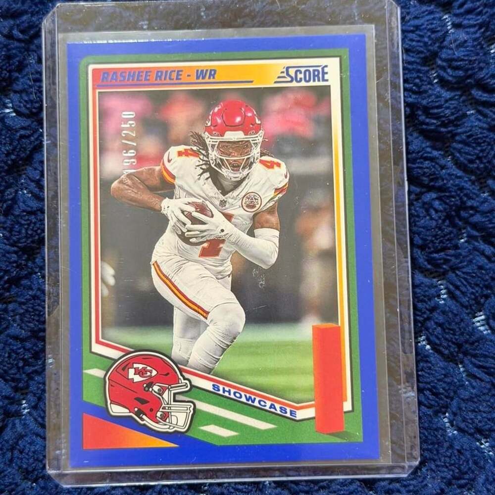 Panini Score Rashee Rice Kansas City Chiefs Showcase Football Card #182 196/250